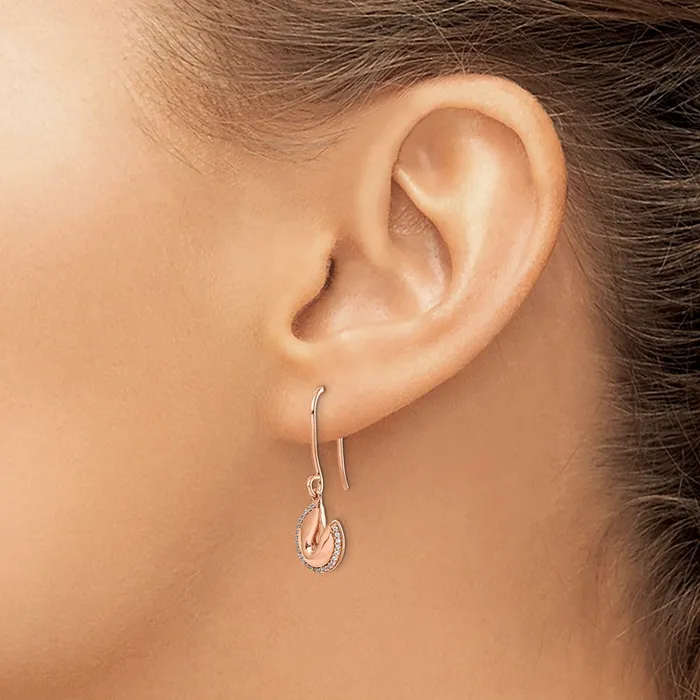 Solid 14k White Gold Simulated CZ Fortune CooKie Earrings Goldia Earrings Solid 14k White Gold Simulated CZ Fortune CooKie Earrings Goldia Earrings