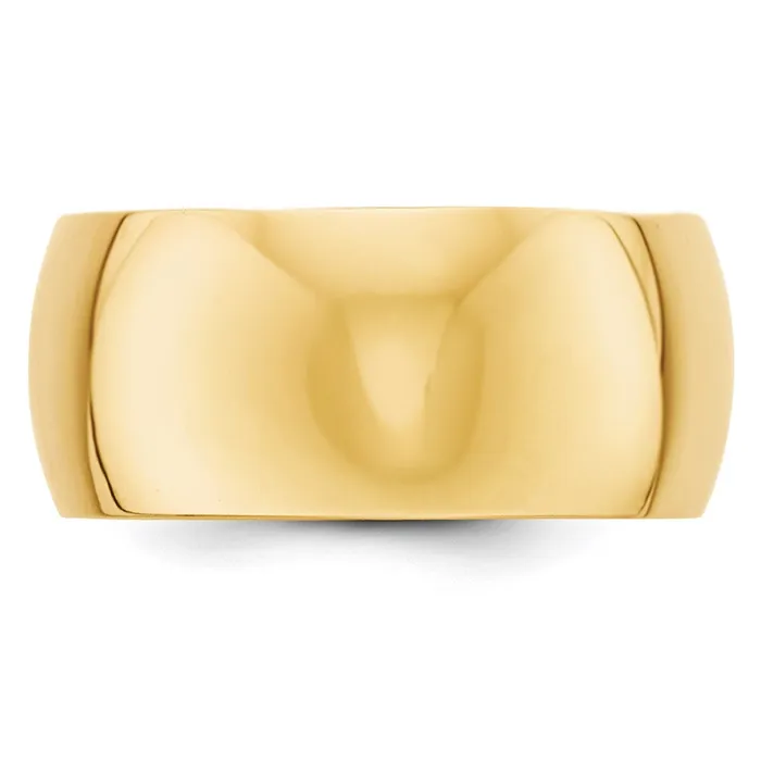 Solid 14K Yellow Gold 10mm Half Round MensWomens Wedding Band Ring Size 12 Goldia Rings Solid 14K Yellow Gold 10mm Half Round MensWomens Wedding Band Ring Size 12 Goldia Rings