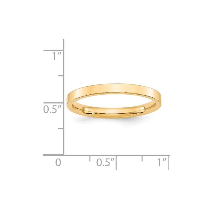 Solid 14K Yellow Gold 25mm Standard Flat Comfort Fit MensWomens Wedding Band Ring Size 105 Goldia Rings Solid 14K Yellow Gold 25mm Standard Flat Comfort Fit MensWomens Wedding Band Ring Size 105 Goldia Rings