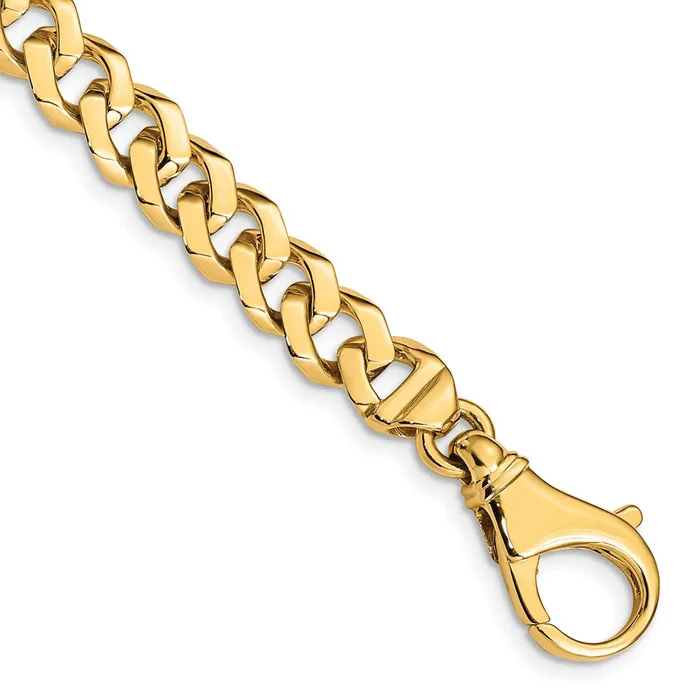 Solid 14K Yellow Gold 20 inch 8mm Hand Polished Fancy Link with Fancy Lobster Clasp Chain Necklace MDS Necklaces Solid 14K Yellow Gold 20 inch 8mm Hand Polished Fancy Link with Fancy Lobster Clasp Chain Necklace MDS Necklaces