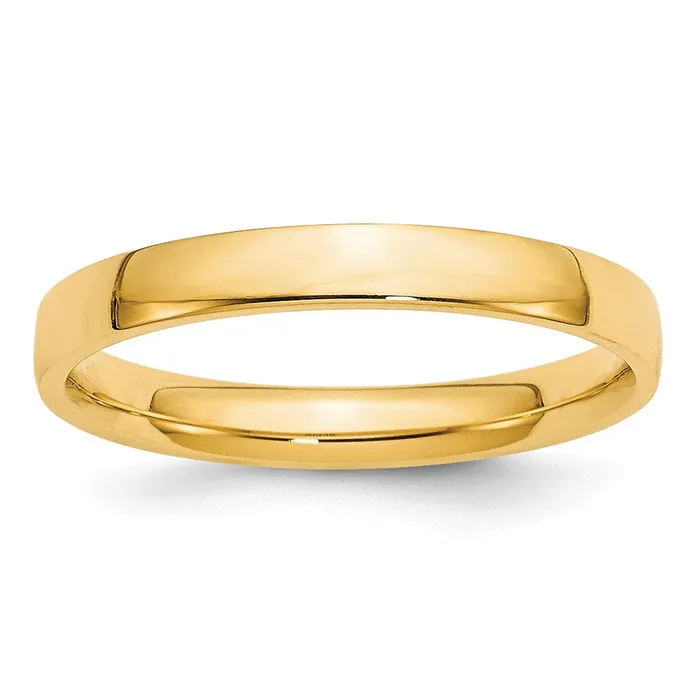Solid 14K Yellow Gold 3mm Light Weight Comfort Fit MensWomens Wedding Band Ring Size 10 Goldia Rings Solid 14K Yellow Gold 3mm Light Weight Comfort Fit MensWomens Wedding Band Ring Size 10 Goldia Rings