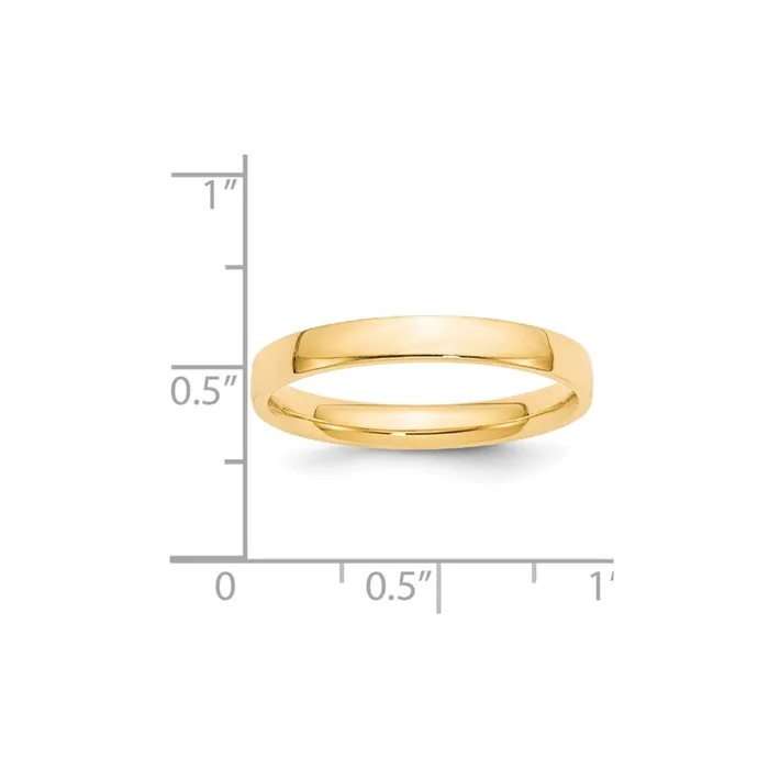 Solid 14K Yellow Gold 3mm Light Weight Comfort Fit MensWomens Wedding Band Ring Size 10 Goldia Rings Solid 14K Yellow Gold 3mm Light Weight Comfort Fit MensWomens Wedding Band Ring Size 10 Goldia Rings