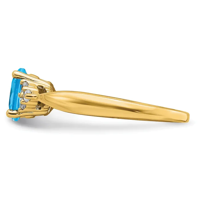 Solid 14k Yellow Gold wRhodium Simulated CZ MOM Ring Goldia Rings