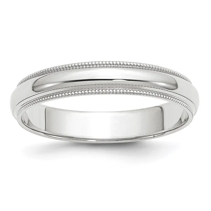 Solid 14K Yellow Gold White Gold 4mm Milgrain MensWomens Wedding Band Ring Size 6 Goldia Rings Solid 14K Yellow Gold White Gold 4mm Milgrain MensWomens Wedding Band Ring Size 6 Goldia Rings
