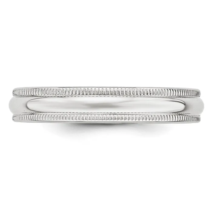 Solid 14K Yellow Gold White Gold 4mm Milgrain MensWomens Wedding Band Ring Size 6 Goldia Rings Solid 14K Yellow Gold White Gold 4mm Milgrain MensWomens Wedding Band Ring Size 6 Goldia Rings