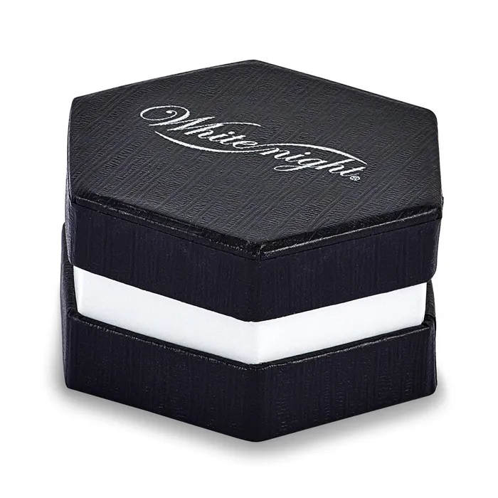 Sterling Silver Black and White Diamond Square Frame Ring Goldia Rings