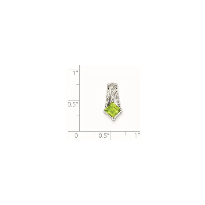 Sterling Silver Diamond u0026 Peridot Pendant Goldia Necklaces