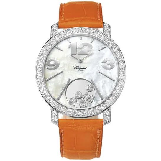 Watches JMS always Original Chopard Happy Diamonds Mother of Pearl Dial 18kt White Gold Diamond Leather Ladies Watch 2074501005 Watches JMS always Original Chopard Happy Diamonds Mother of Pearl Dial 18kt White Gold Diamond Leather Ladies Watch 2074501005
