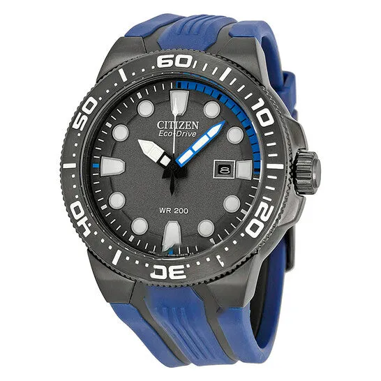 Watches JMS always Original Citizen Eco Drive Black Dial Blue Rubber Mens Watch BN009702H Watches JMS always Original Citizen Eco Drive Black Dial Blue Rubber Mens Watch BN009702H