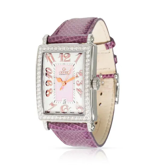 Watches JMS always Original Preowned Gevril Avenue of Americas Mini Quartz Diamond Silver Dial Ladies Watch 7248RL Watches JMS always Original Preowned Gevril Avenue of Americas Mini Quartz Diamond Silver Dial Ladies Watch 7248RL