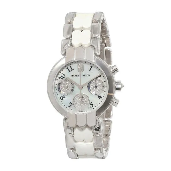 Watches JMS always Original Preowned Harry Winston Premier Chronograph Quartz White Dial Ladies Watch 200UCQ32W Watches JMS always Original Preowned Harry Winston Premier Chronograph Quartz White Dial Ladies Watch 200UCQ32W